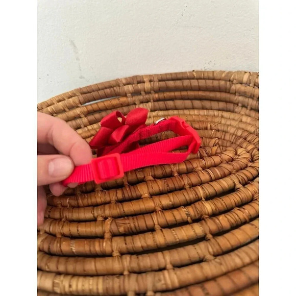 Small Red Bow pet collar - Picture 6 of 7